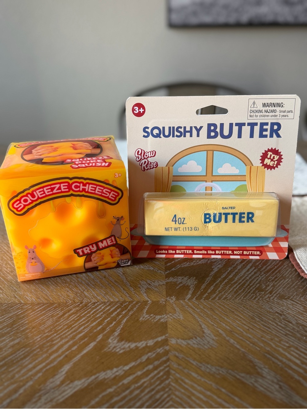 Squishy Butter Toy - Yellow Squeeze Cheese & Set
